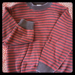 Gymboree orange and brown striped soft sweater